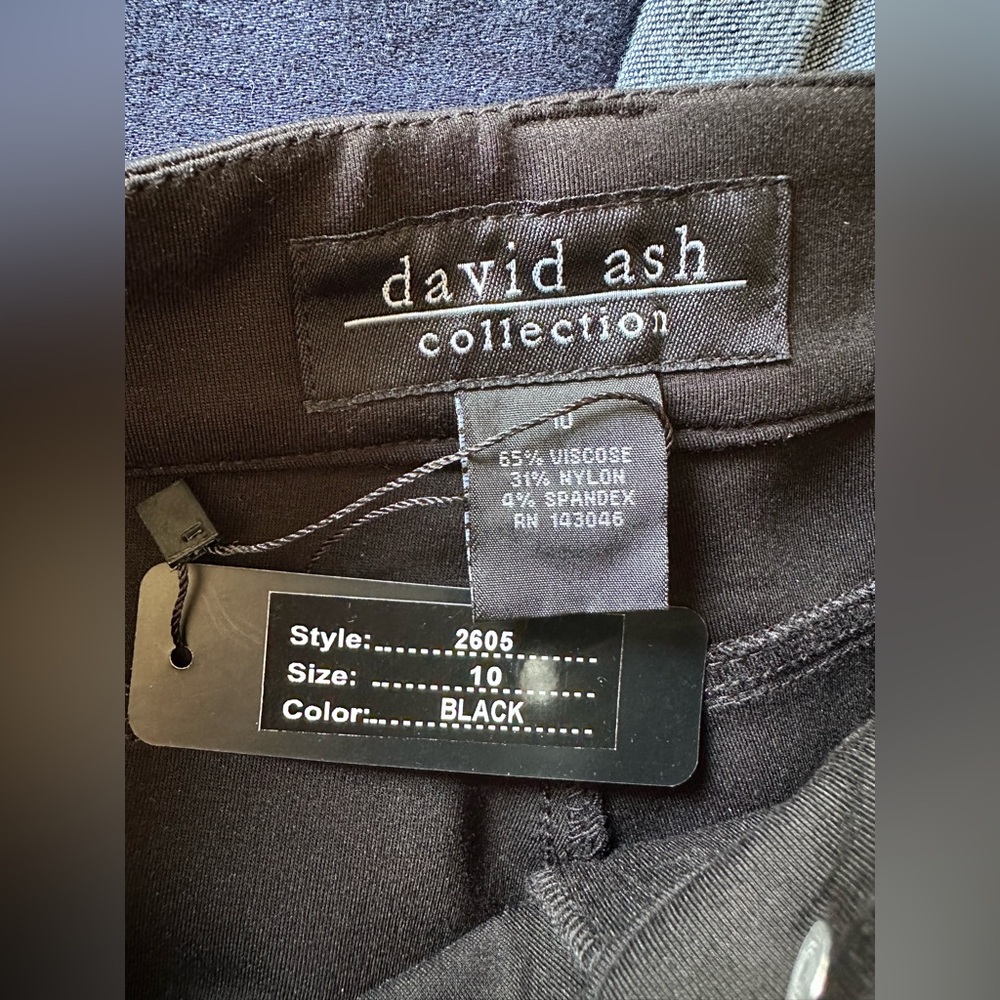 David Ash Collection Women’s Black Skinny Jeans-Size 10 -New W/Tags - Inseam 31” - Picture 4 of 5